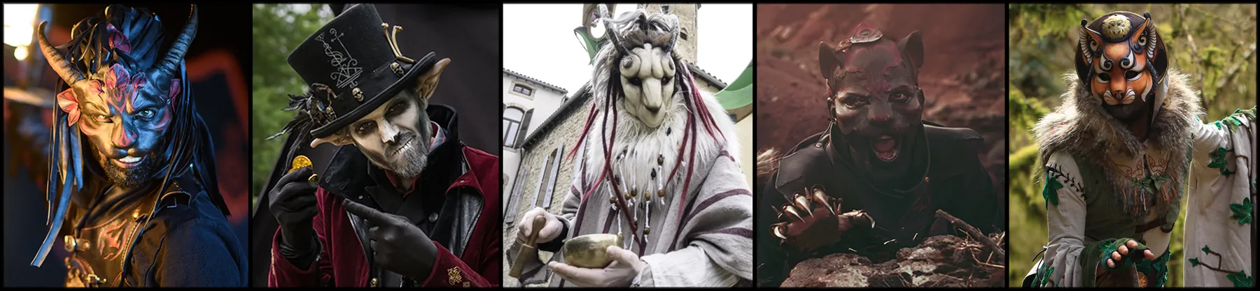 Les cinq personnages incarnés par Tyo